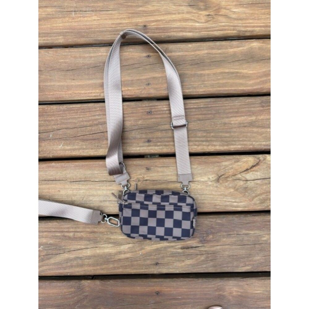 Iris & Rainbow Carry All Wallet Crossbody Wristlet Chestnut Checker Viral TikTok
